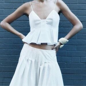 Zara peplum spaghetti strap top